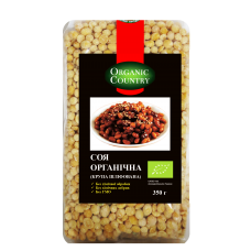 Соя органическая (крупа шлифованная), Украина, 350 г, ORGANIC COUNTRY